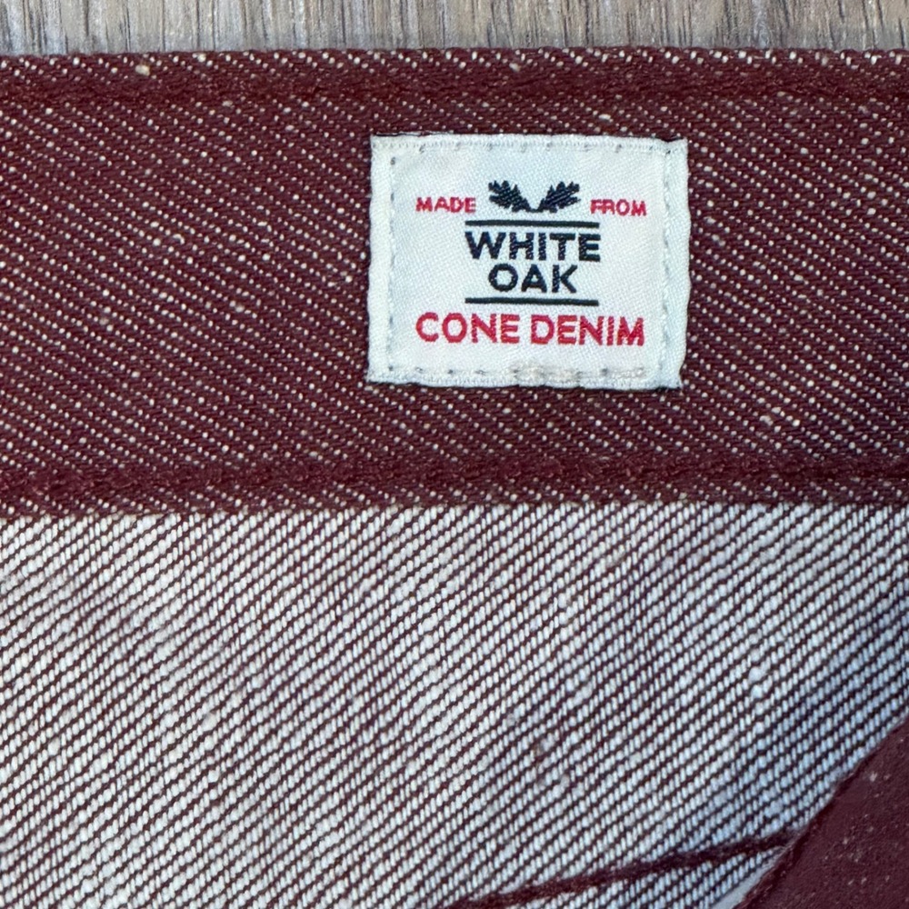 Men's Burgundy Levi's 501 Straight-Leg Jeans White Oak Cone Denim - Picture 3 of 6